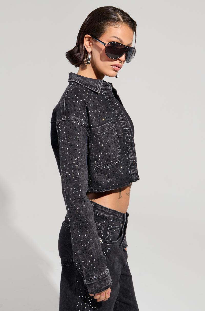 EMMIE EMBELLISHED DENIM JACKET Product Image
