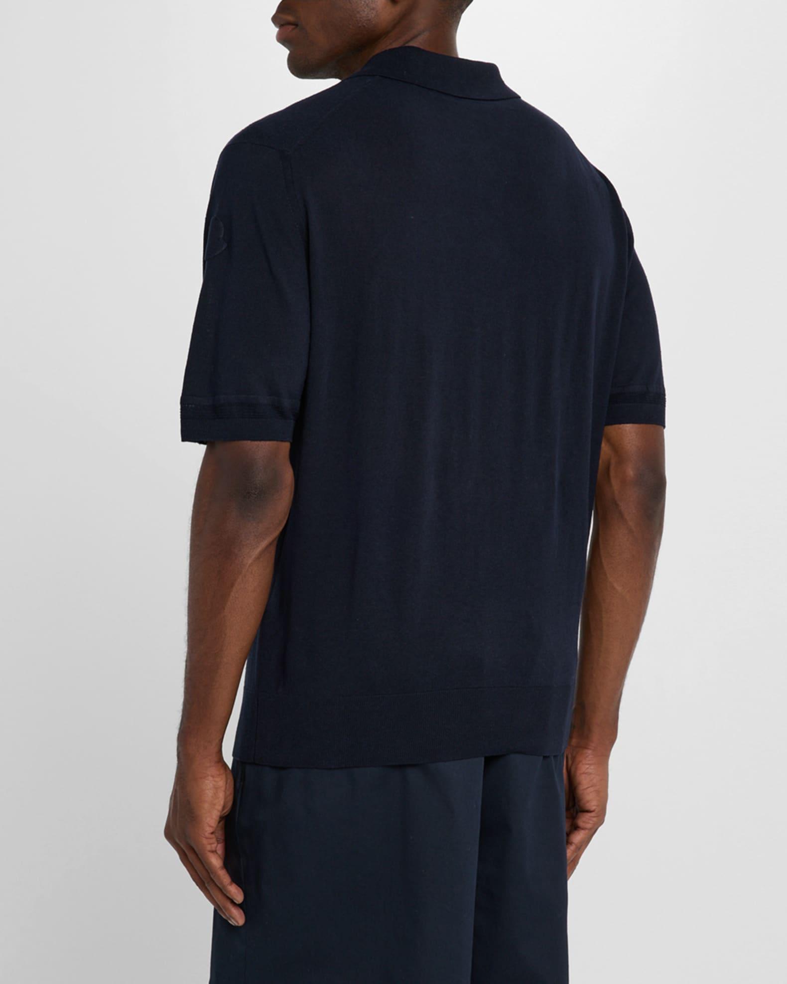 Mens Silk and Linen Knit Polo Shirt Product Image