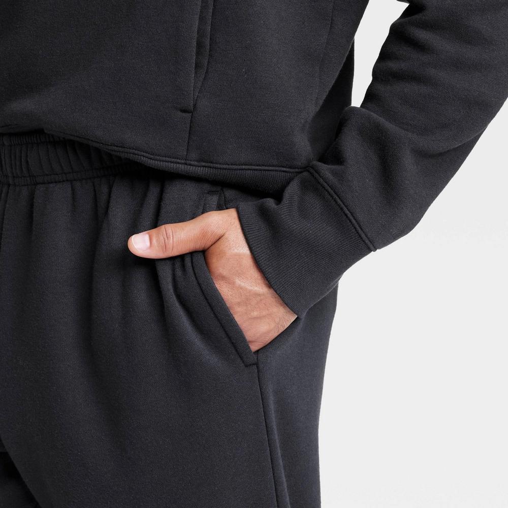 Mens Extra Lightweight Cotton Fleece Jogger Pants - All In Motion Black Wash Product Image