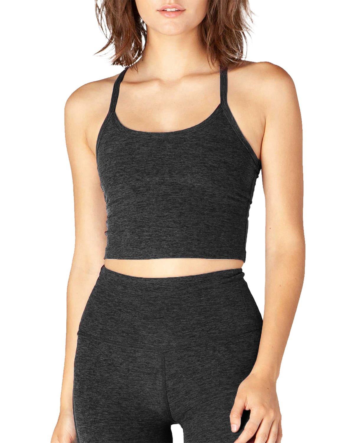 Beyond Yoga Spacedye Slim Racerback Cropped Tank Black/Charcoal XL Product Image
