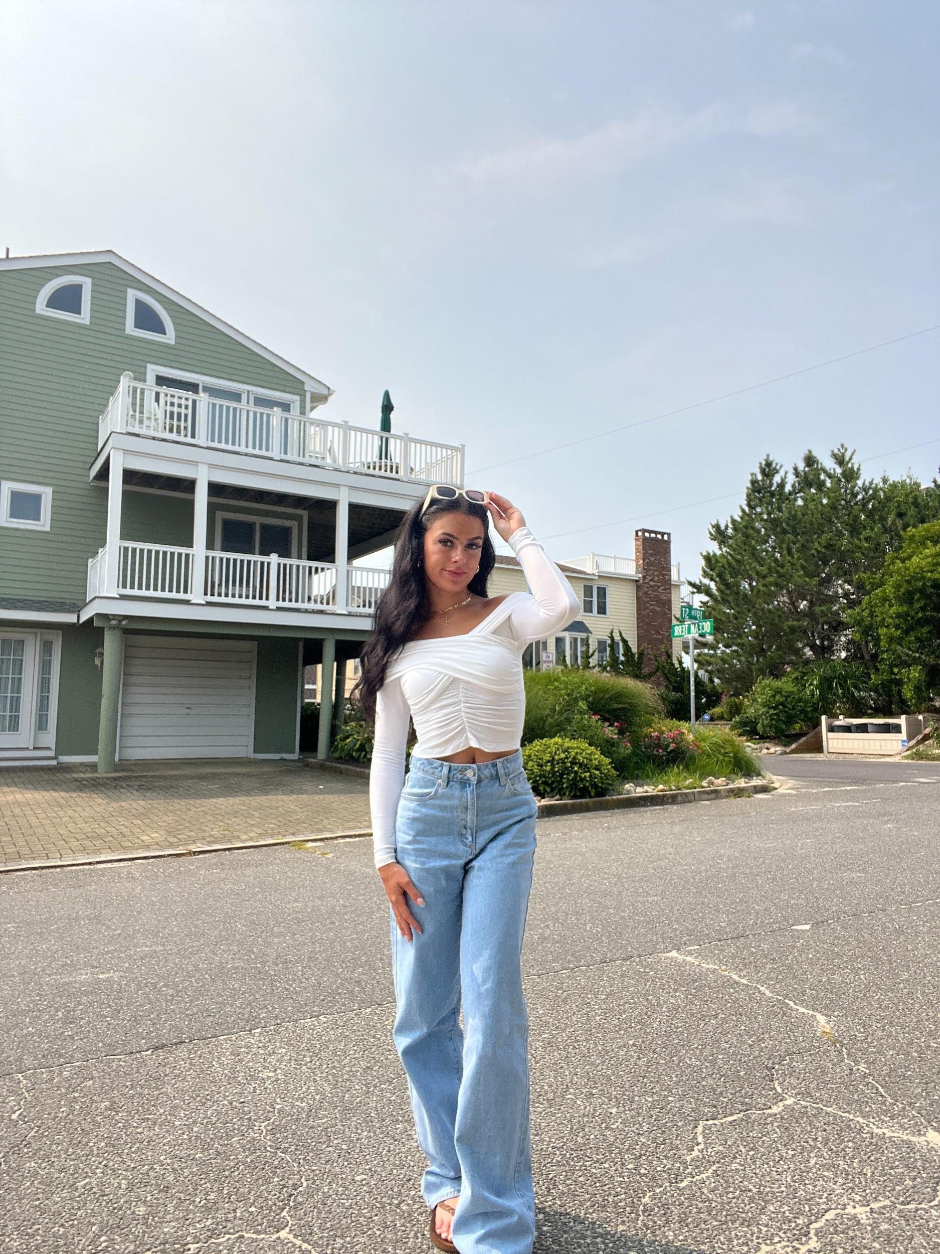 Line + Dot | Jessa Off the Shoulder Top Product Image