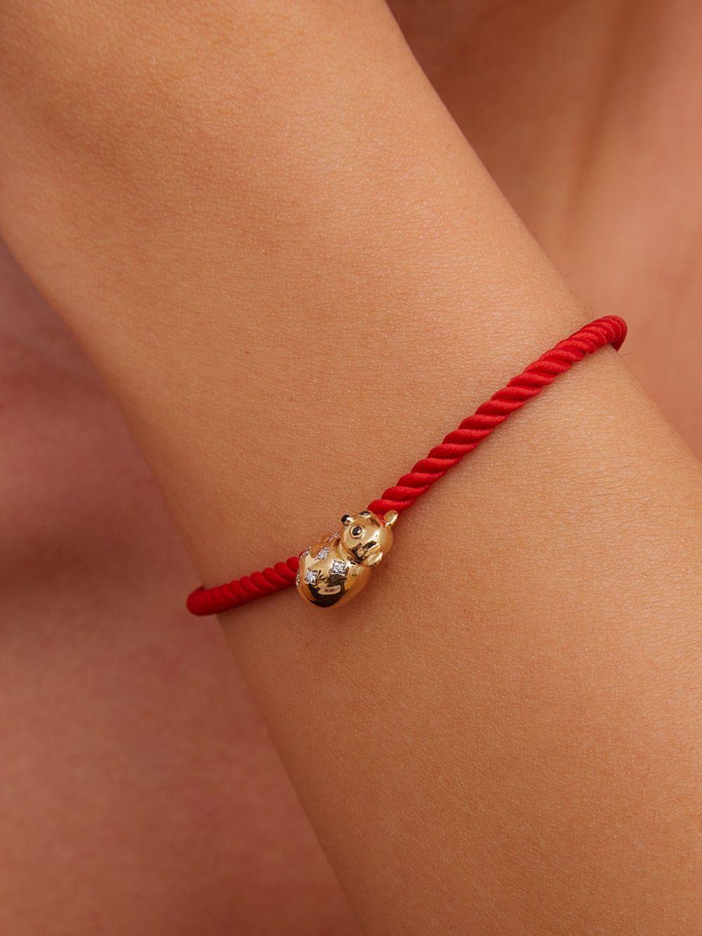 9K yellow gold Koala diamond bracelet Product Image
