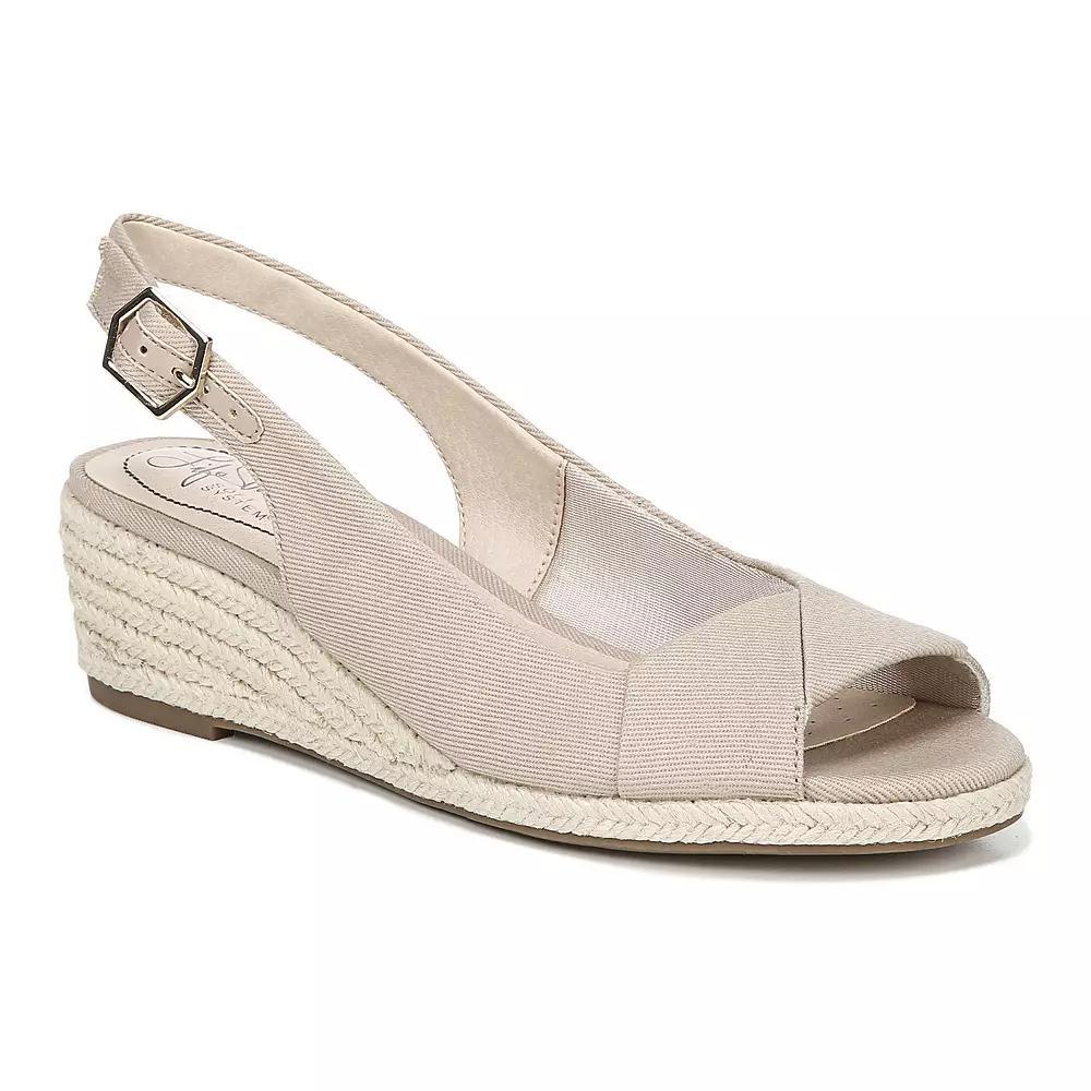 LifeStride Socialite Womens Wedge Sandals Brown Product Image