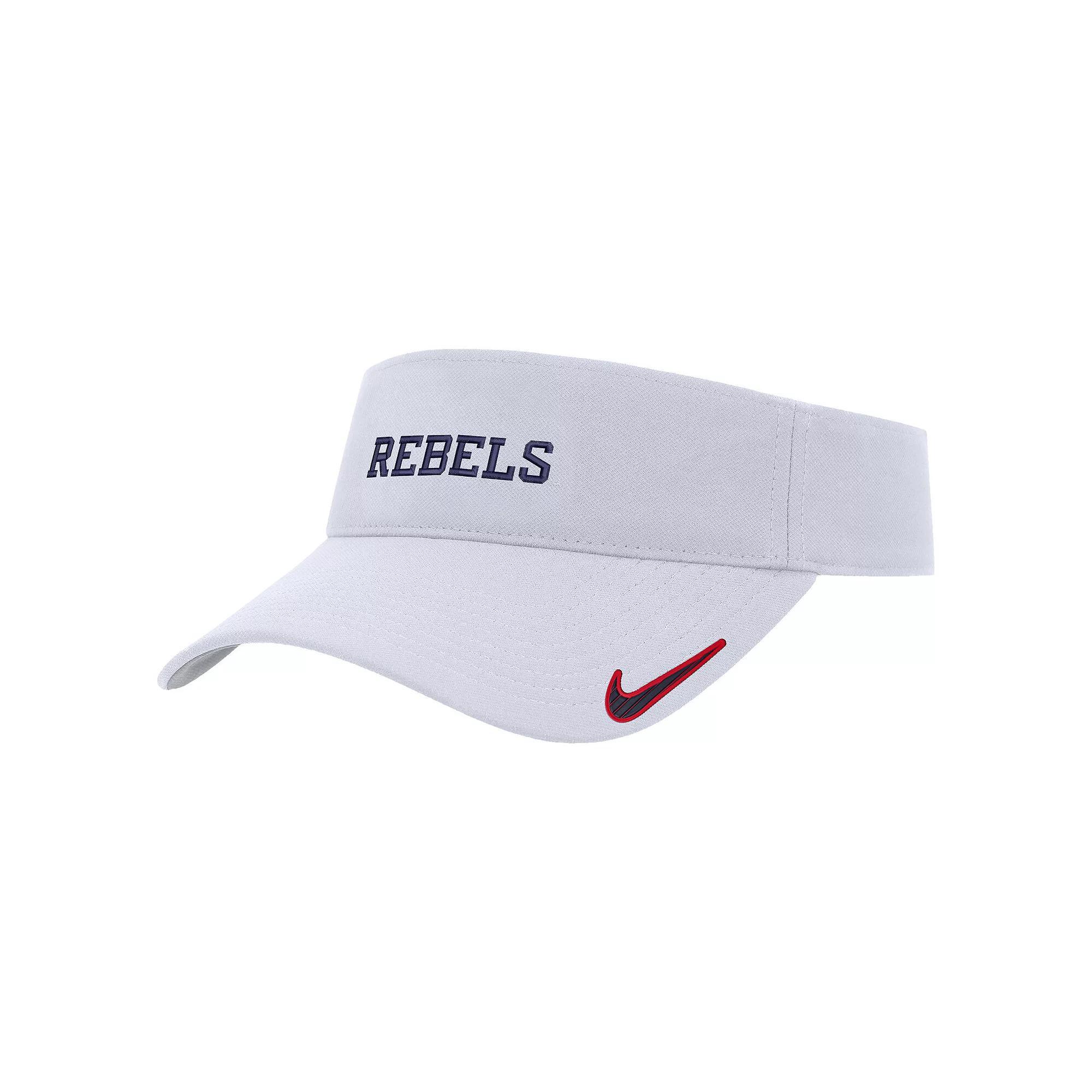 Men's Nike White Ole Miss Rebels 2024 Sideline Ace Performance Adjustable Visor Product Image