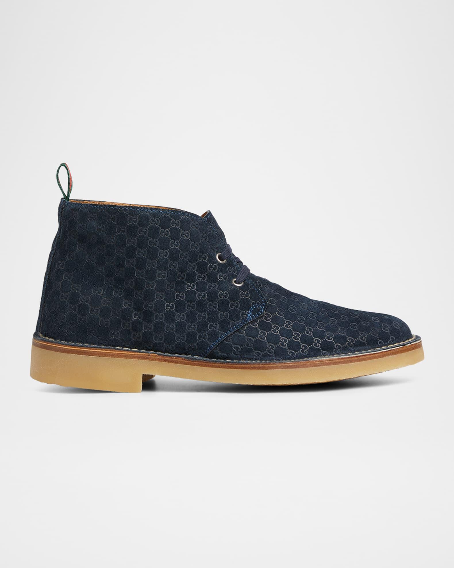 Men's Moreau GG Suede Lace-Up Ankle Boots Product Image