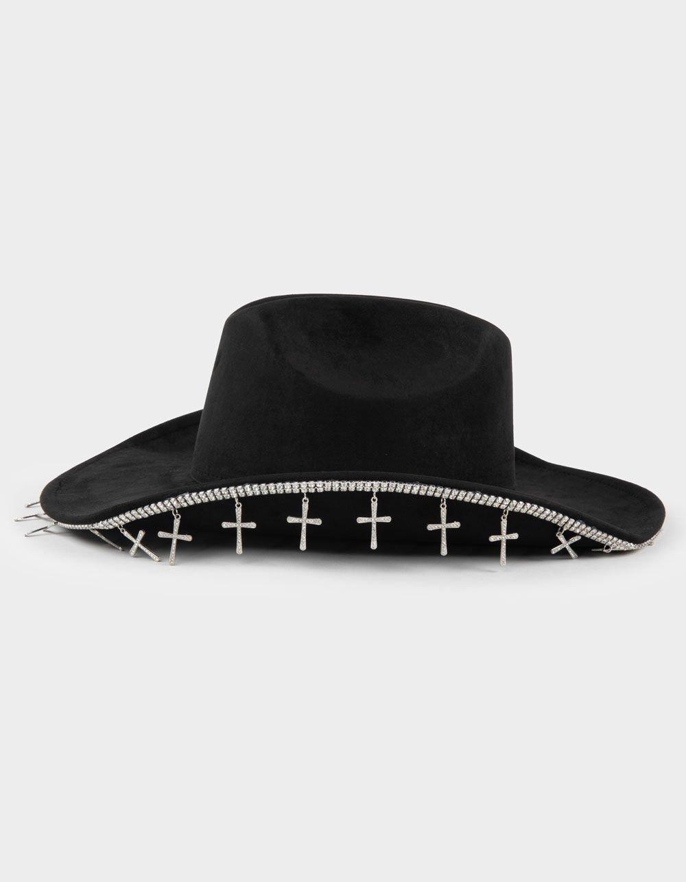 Cross Charm Womens Cowboy Hat Product Image