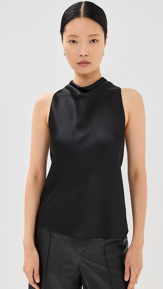 Vince Cowl Neck Bias Satin Top | Shopbop Product Image