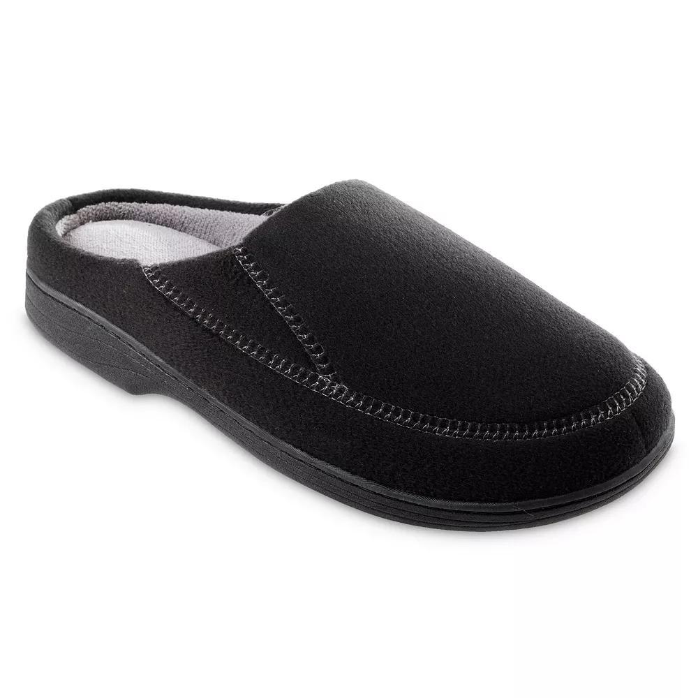 isotoner Recycled Fleece Roman Hoodback Men's Slippers, Size: XXL, Grey Product Image