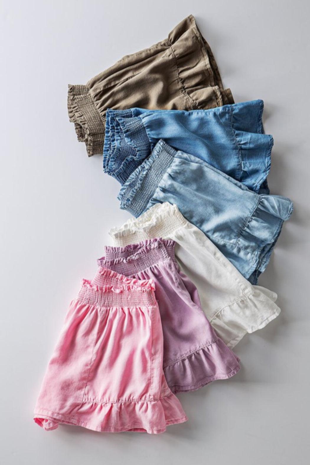 Bella Spring Chambray Shorts Product Image