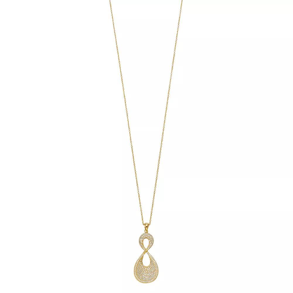 Rosabella 14k Gold Over Silver Cubic Zirconia Infinity Pendant Necklace, Women's, Size: 18", Sterling Product Image