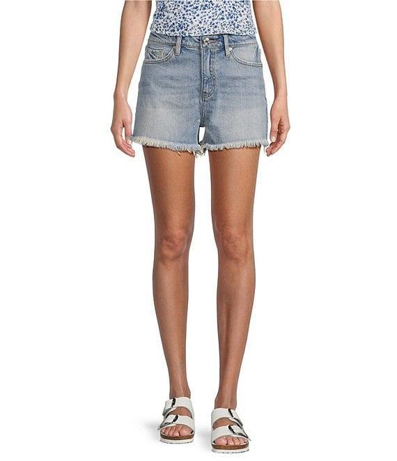 YMI Jeanswear High Rise Fray Hem Shorts Product Image