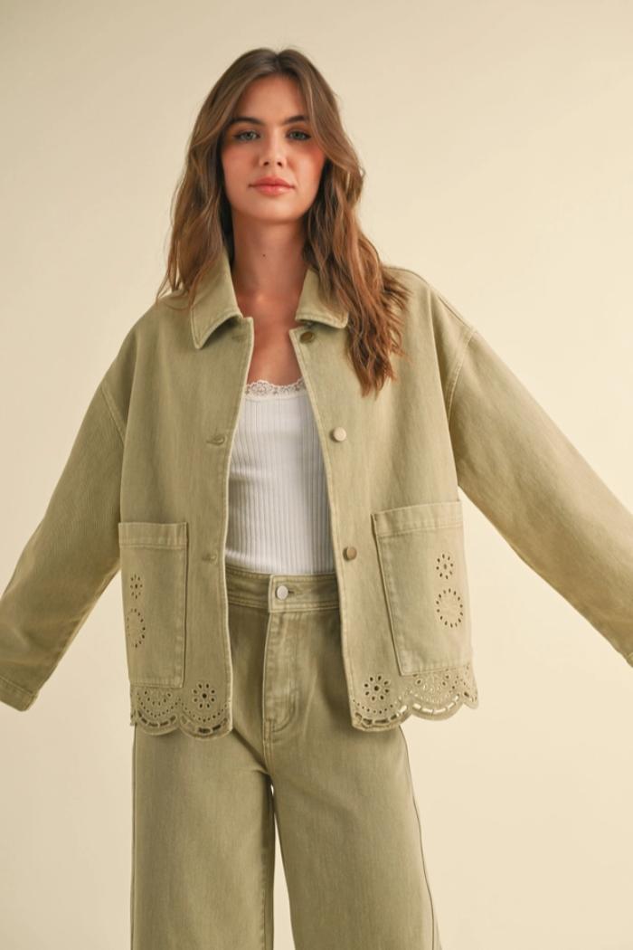 Embroidery Bottom Jacket Product Image