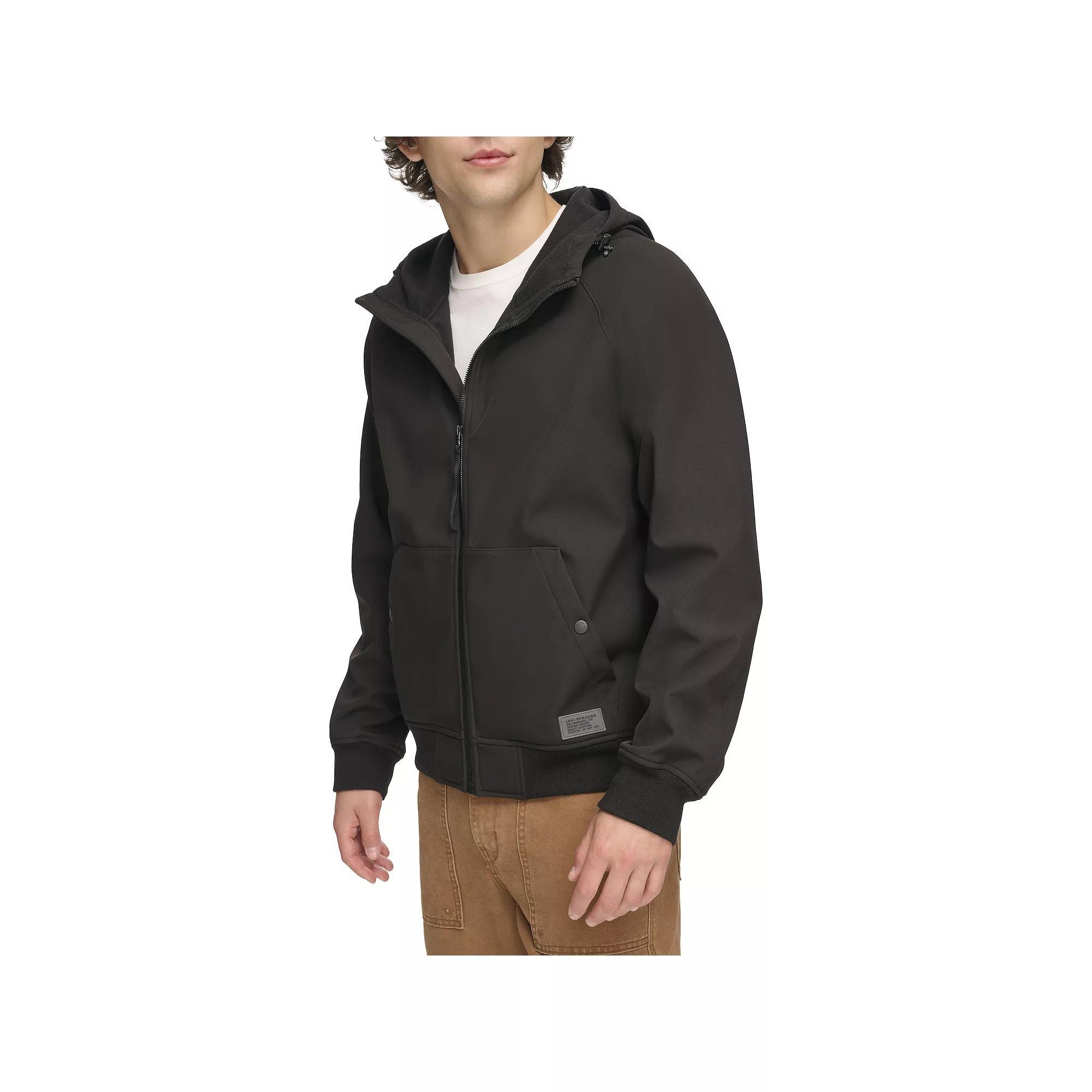 Men's Levi's® Softshell Hoody Bomber Jacket, Size: Small, Black Product Image