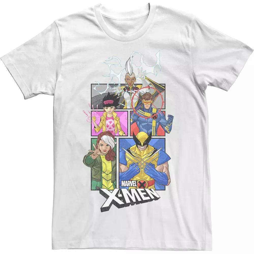 Men's Marvel X-Men Group Shot Character Comic Pane Tee, Size: 3XL, White Product Image