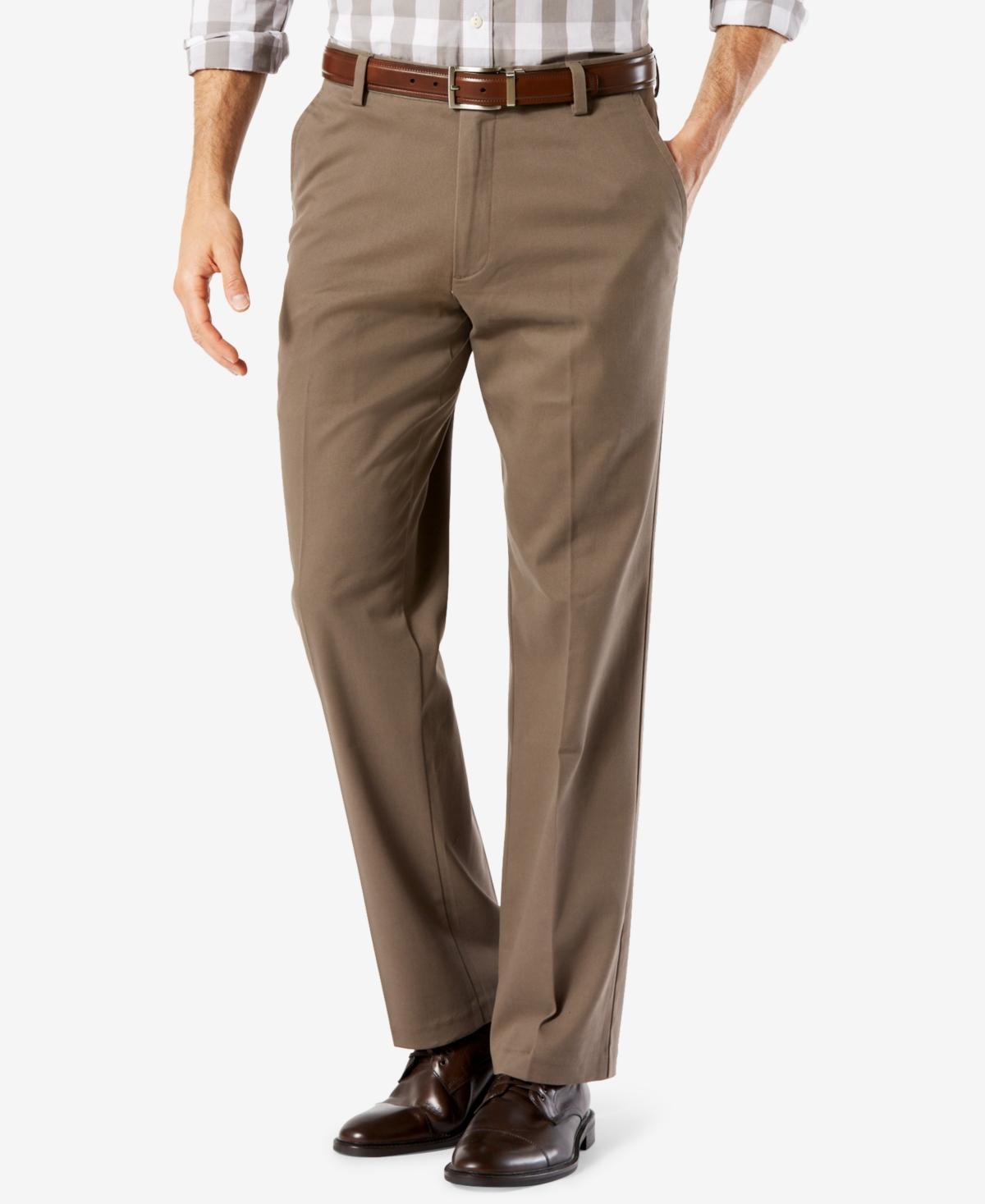 Men's Dockers® Stretch Easy Khaki Straight-Fit Flat-Front Pants, Size: 32 X 32, Black Product Image