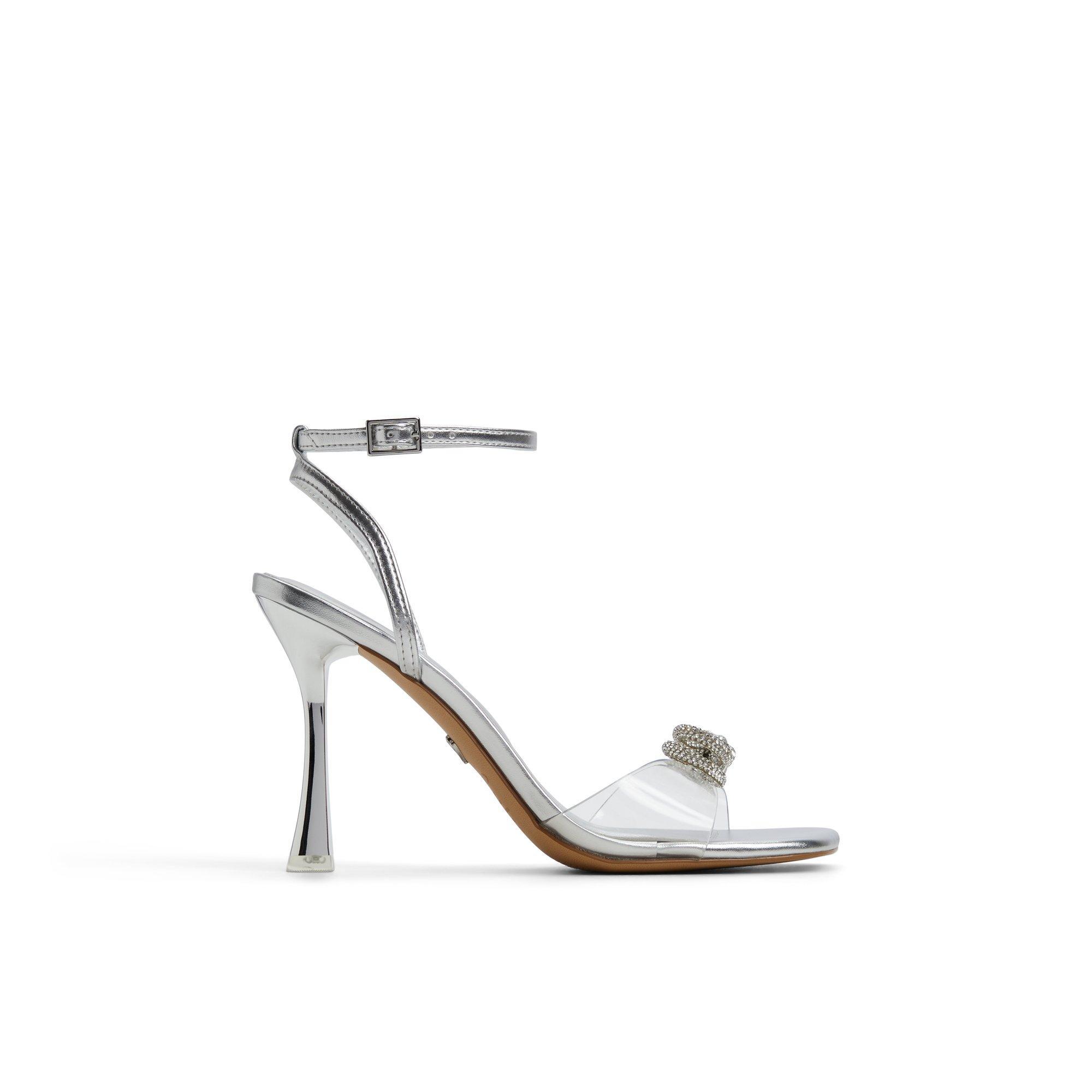 ALDO Ozley - Women's Strappy Heel - Silver, Size 7 Product Image