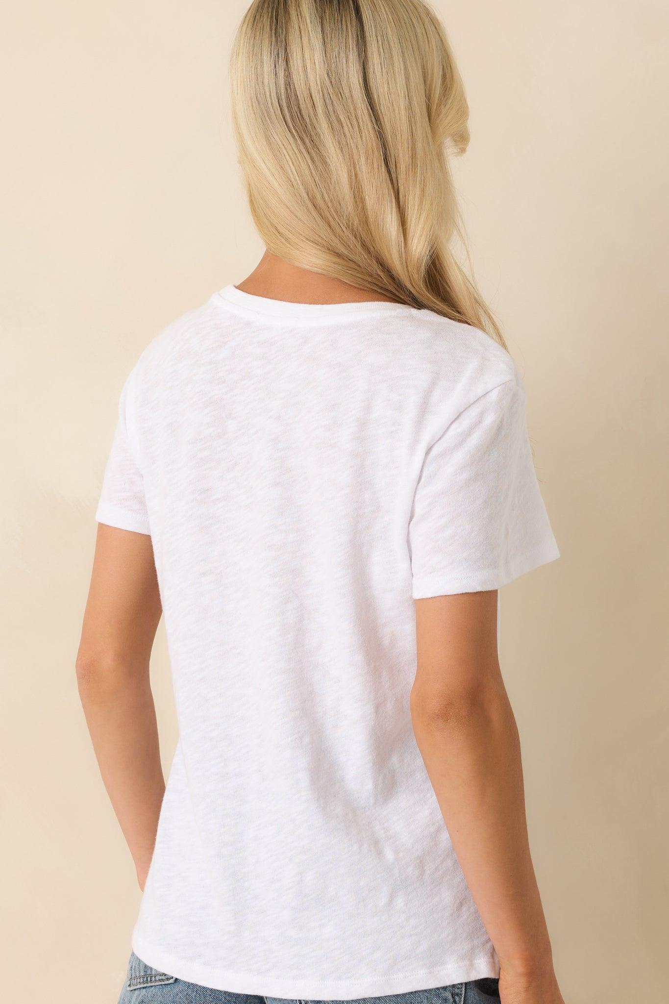 Z Supply White Cotton Foundation Premium Slub Tee Product Image