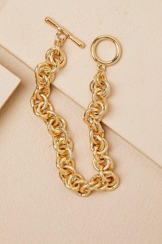 Keeko Gold Chain Toggle Bracelet Product Image