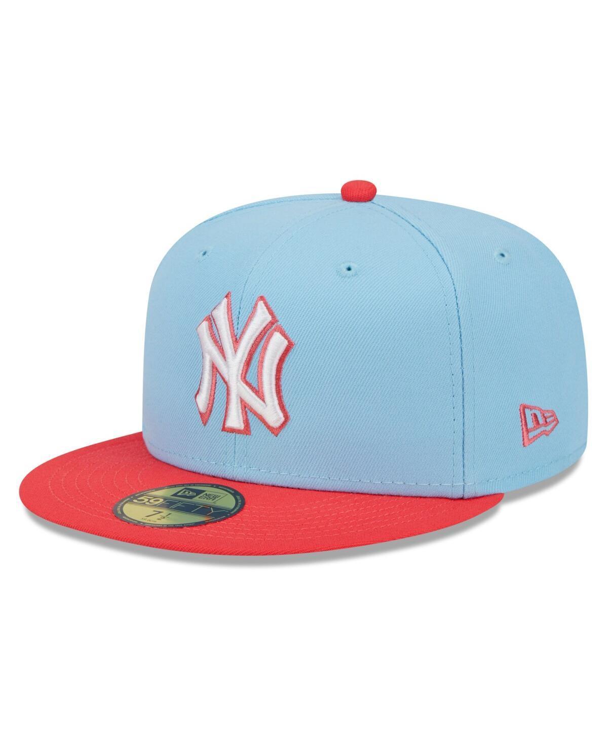 Mens New Era Blue/Red New York Yankees Spring Color Two-Tone 59FIFTY Fitted Hat Product Image