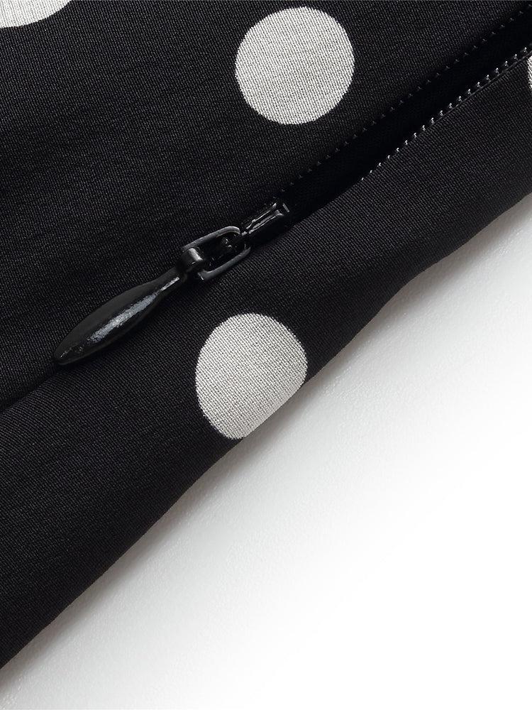 16 Momme Mulberry Slik Polka Dots Women Maxi Dress Product Image