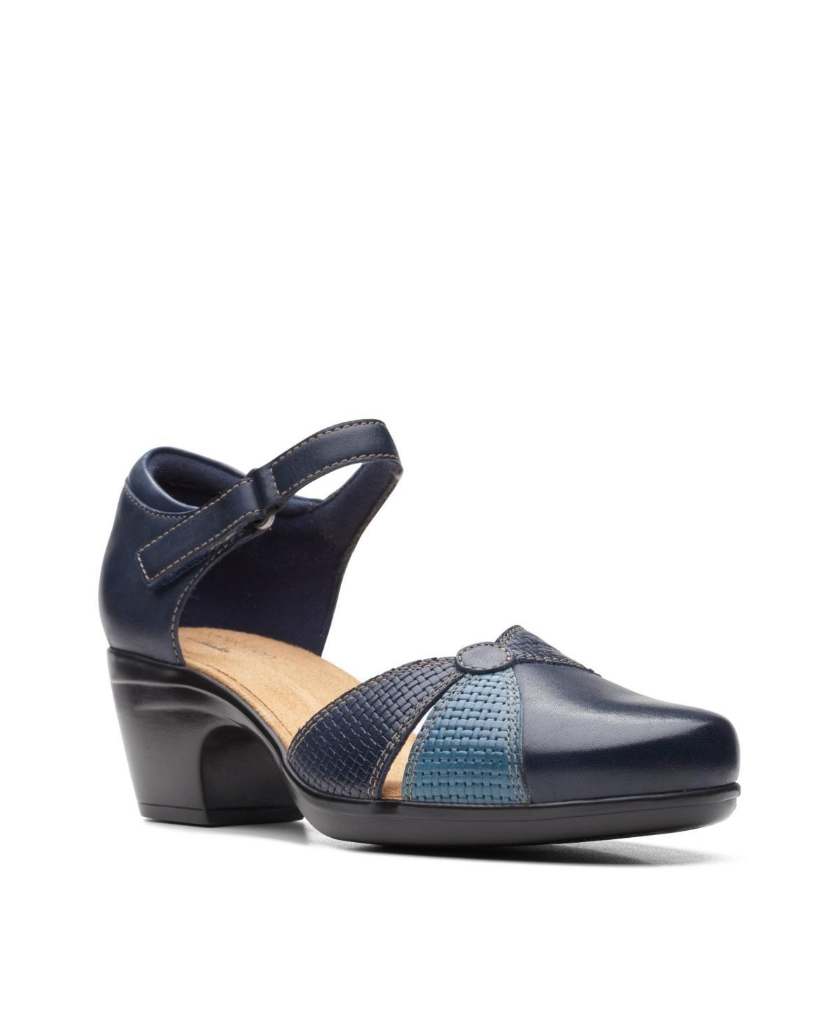 Clarks Emily Rae Womens Leather Ankle Strap Pump Product Image