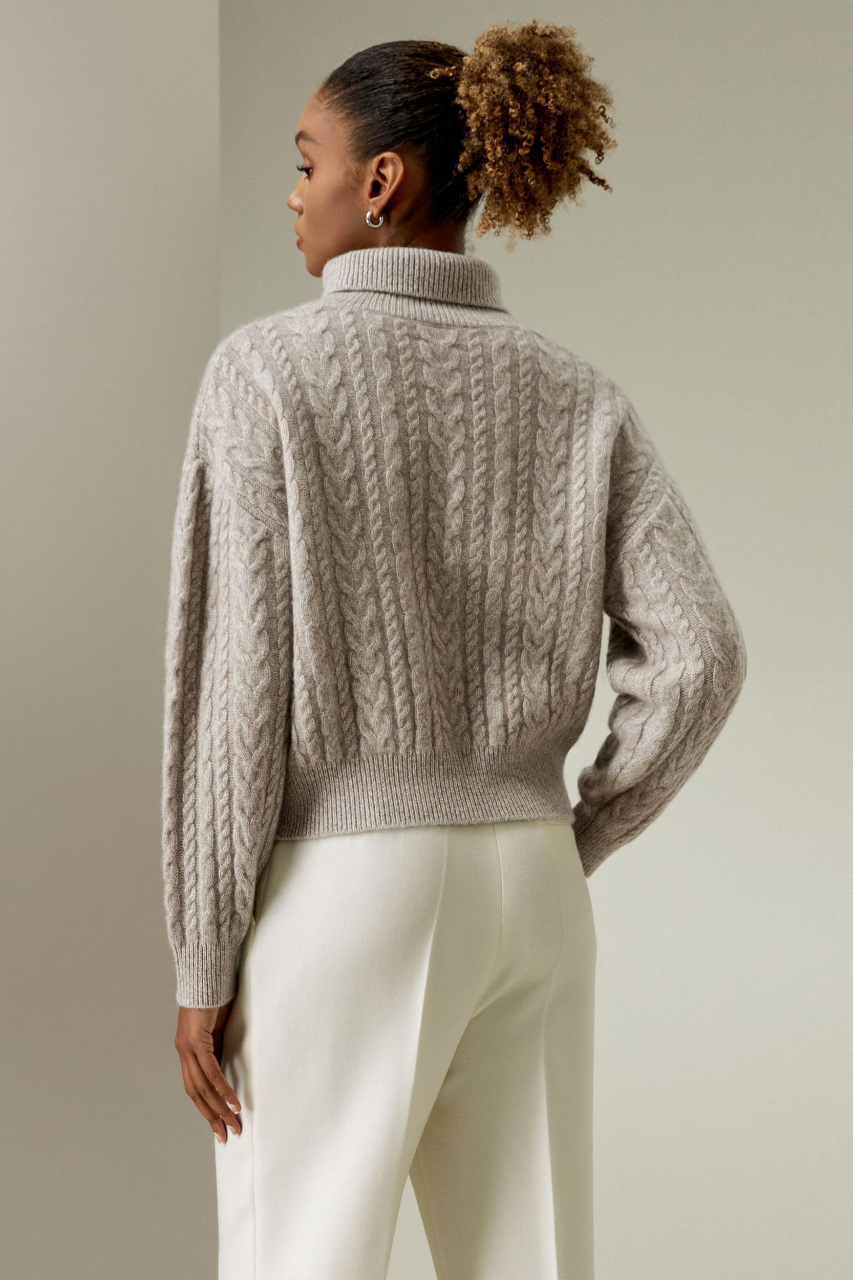 Cashmere Cable Knit Jumper Sweater Product Image