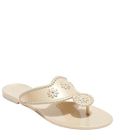 Jack Rogers Womens Jacks Jelly Whipstitch Slip On Thong Sandals Product Image