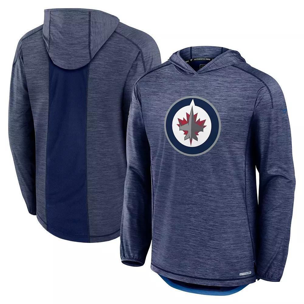 Men's Fanatics  Navy Winnipeg Jets Authentic Pro Rink Lightweight Pullover Hoodie, Size: XL, Jts Blue Product Image