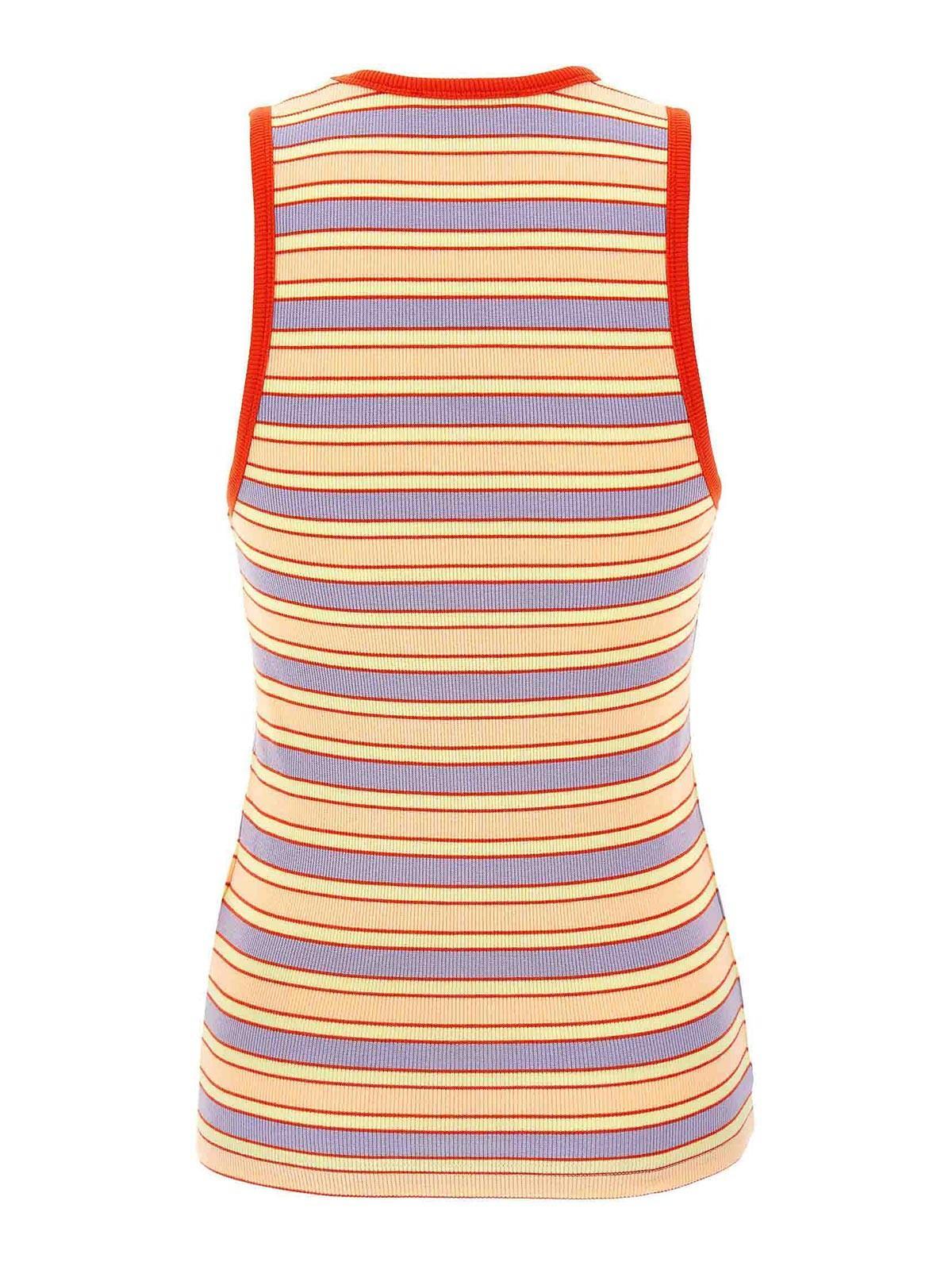 JW ANDERSON Logo Ribbed Tank Top Tops Multicolor Product Image
