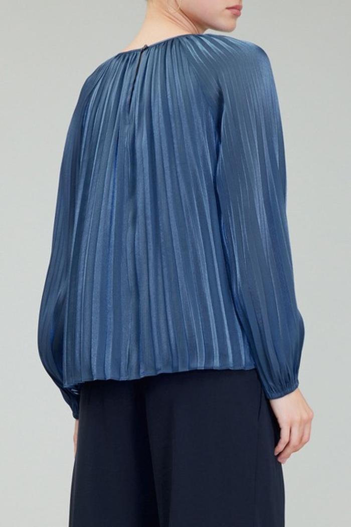 Long Sleeve Pleated Top Product Image