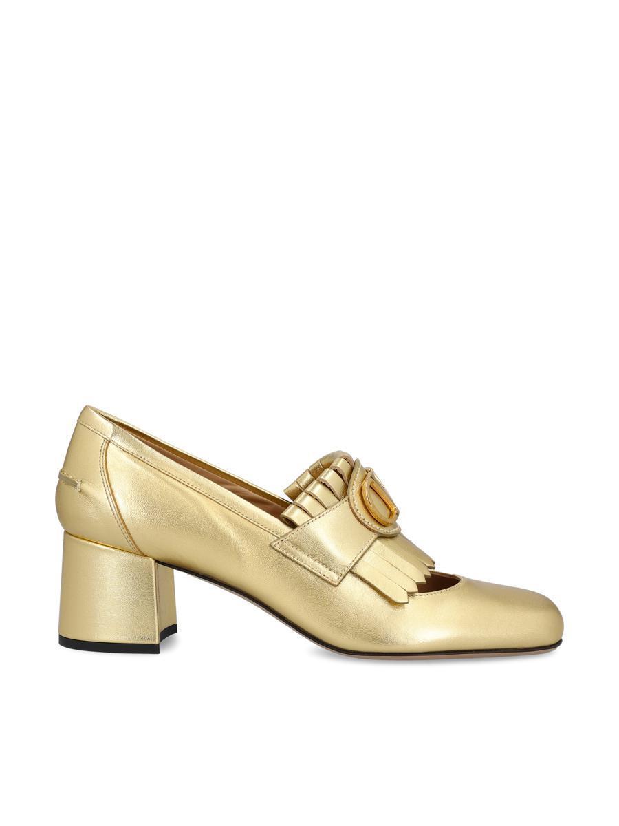 VALENTINO GARAVANI Heeled Shoes In Antique Brass Light Product Image