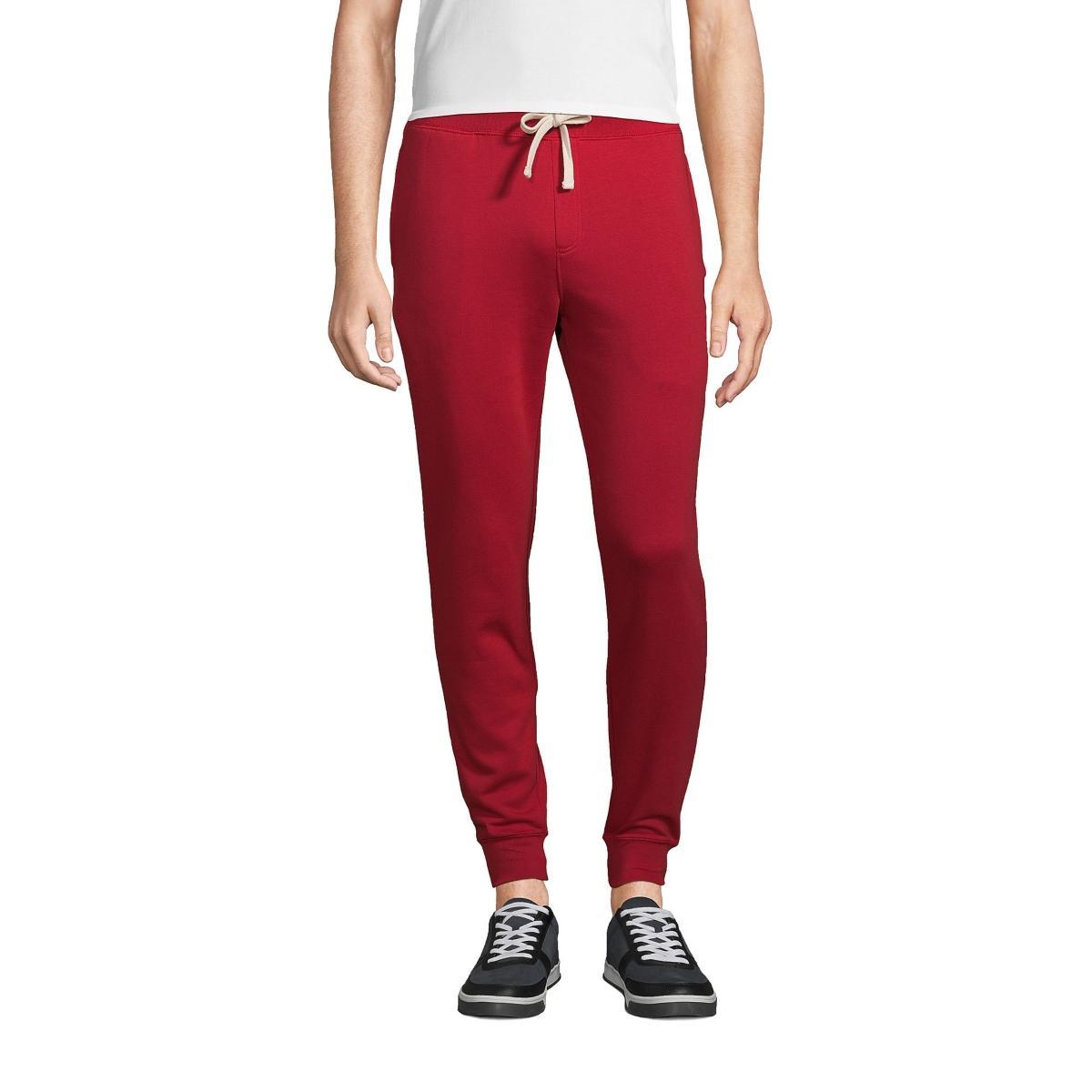 Adult Lands' End School Uniform Jogger Sweatpants, Men's, Size: XS, Red Product Image
