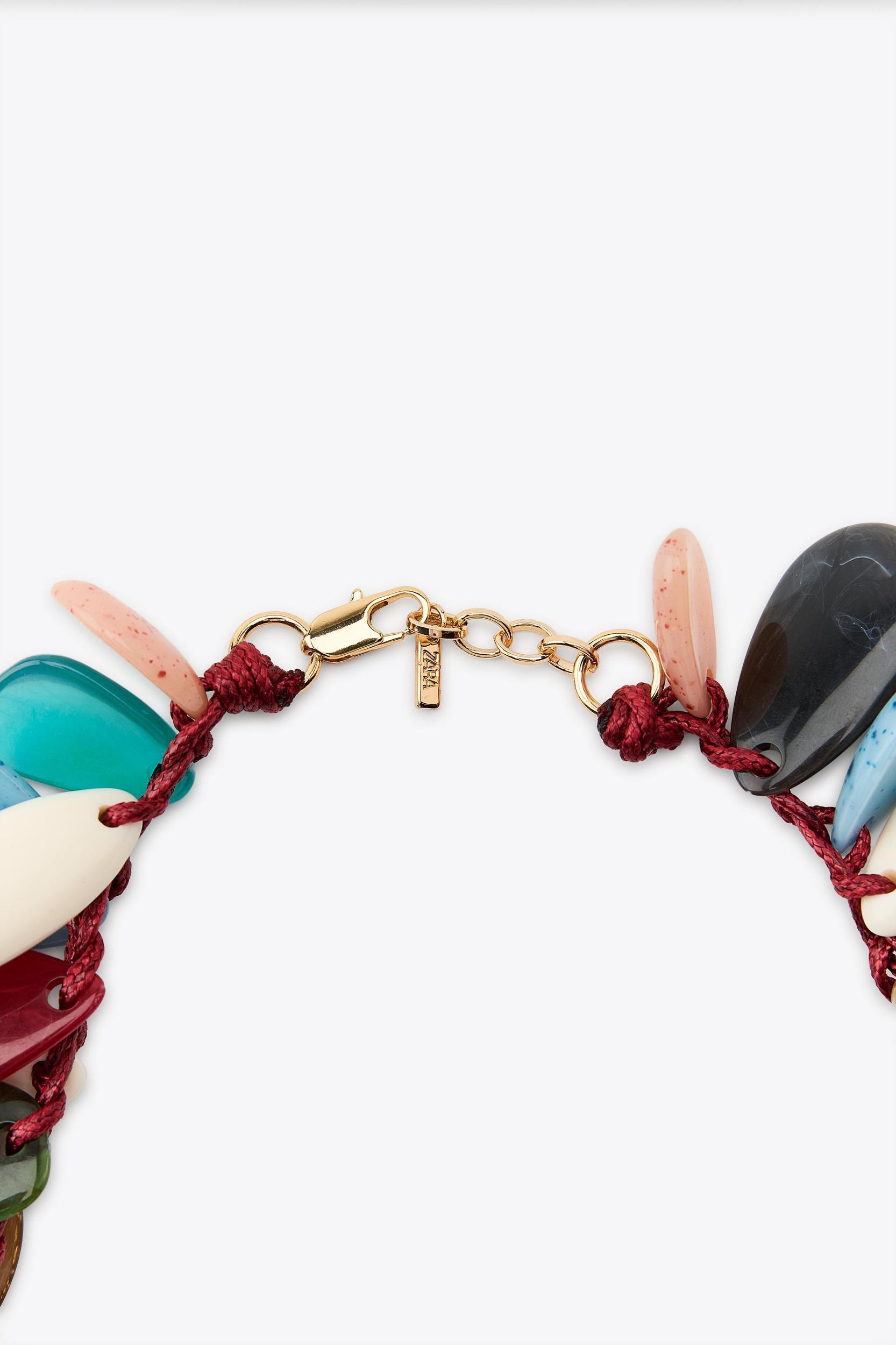 RESIN PIECE CORD NECKLACE Product Image