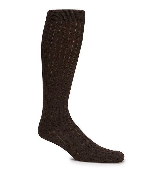 Cremieux Solid Wool Over-the-Calf Dress Socks Product Image