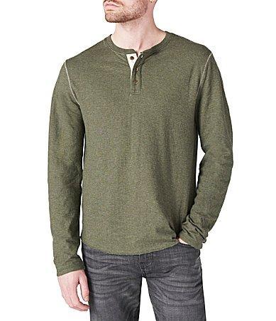 Lucky Brand Mens Duo-Fold Henley Long Sleeve Sweater Product Image