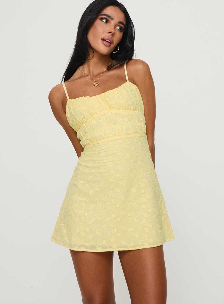 Lucius Mini Dress Lemon Product Image