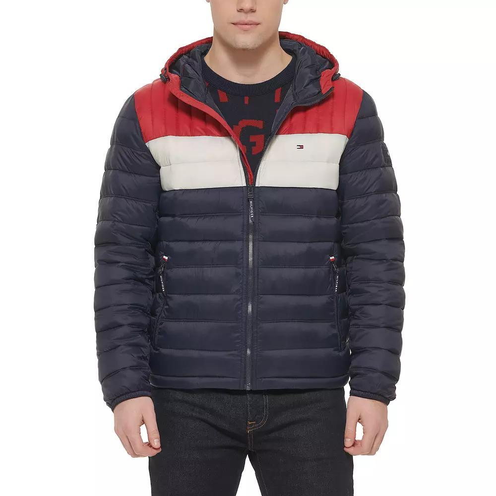 Men's Tommy Hilfiger Hooded Puffer Jacket, Size: XXL, Green Product Image