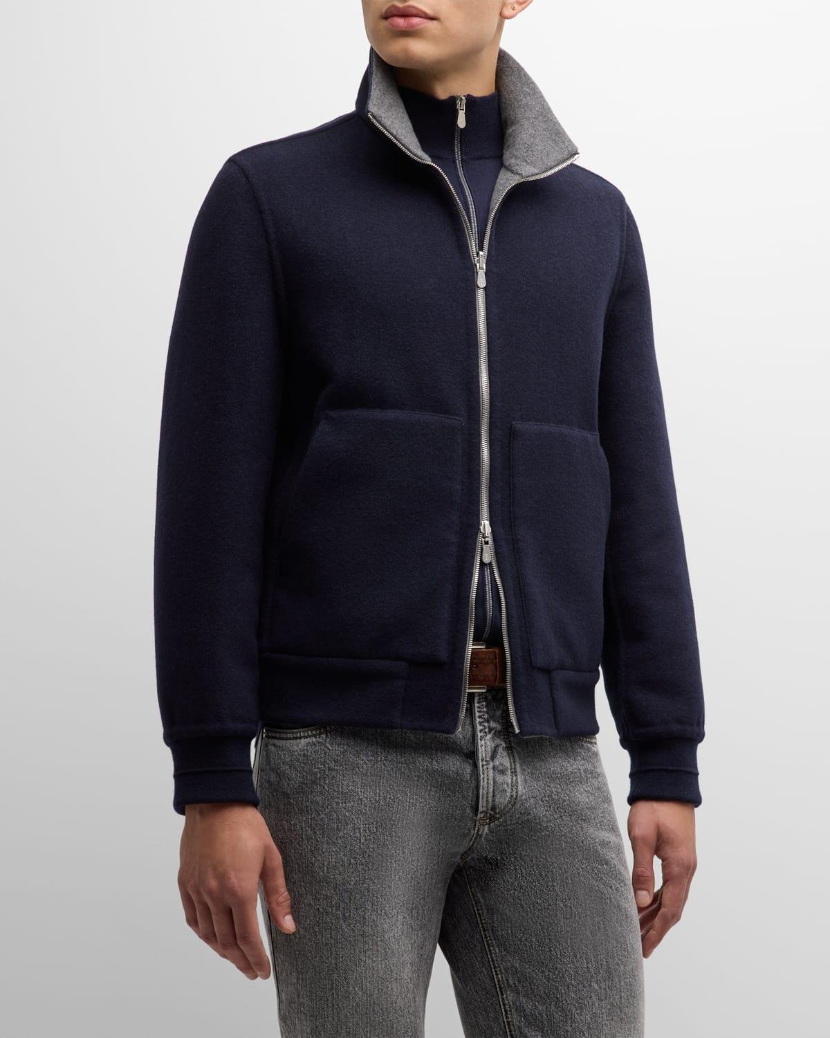 Mens Cashmere Reversible Blouson Jacket Product Image