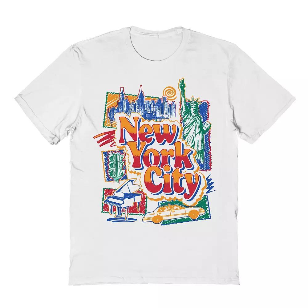 Men's New York City Graphic Tee, Size: XXL, White Product Image