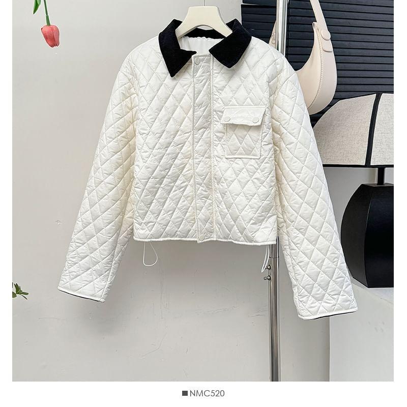 Collared Quilted Jacket Product Image