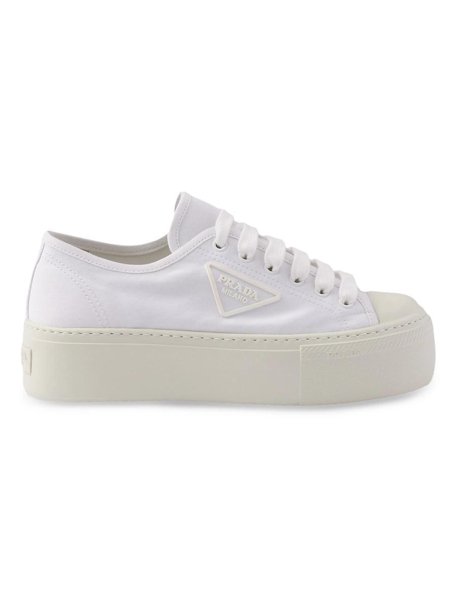 Prada Womens Laced Fabric Sneakers Product Image