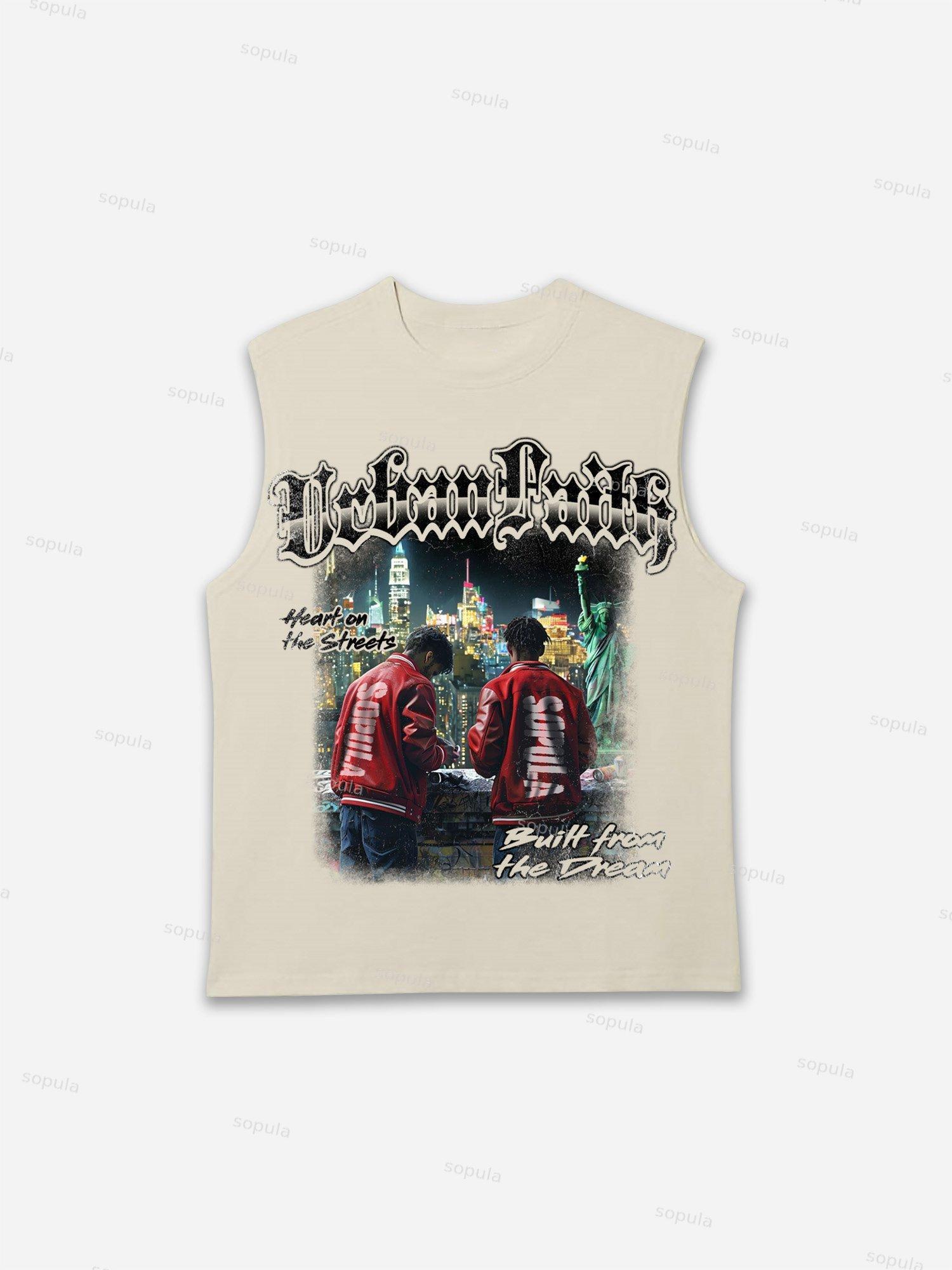 Urban Graffiti Faith Old Graphic Tank Top Product Image