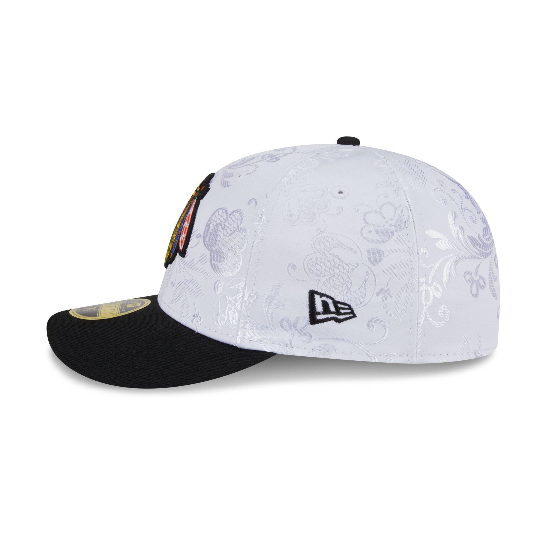 Chicago Blackhawks Floral Shine Low Profile 59FIFTY Fitted Hat Male Product Image