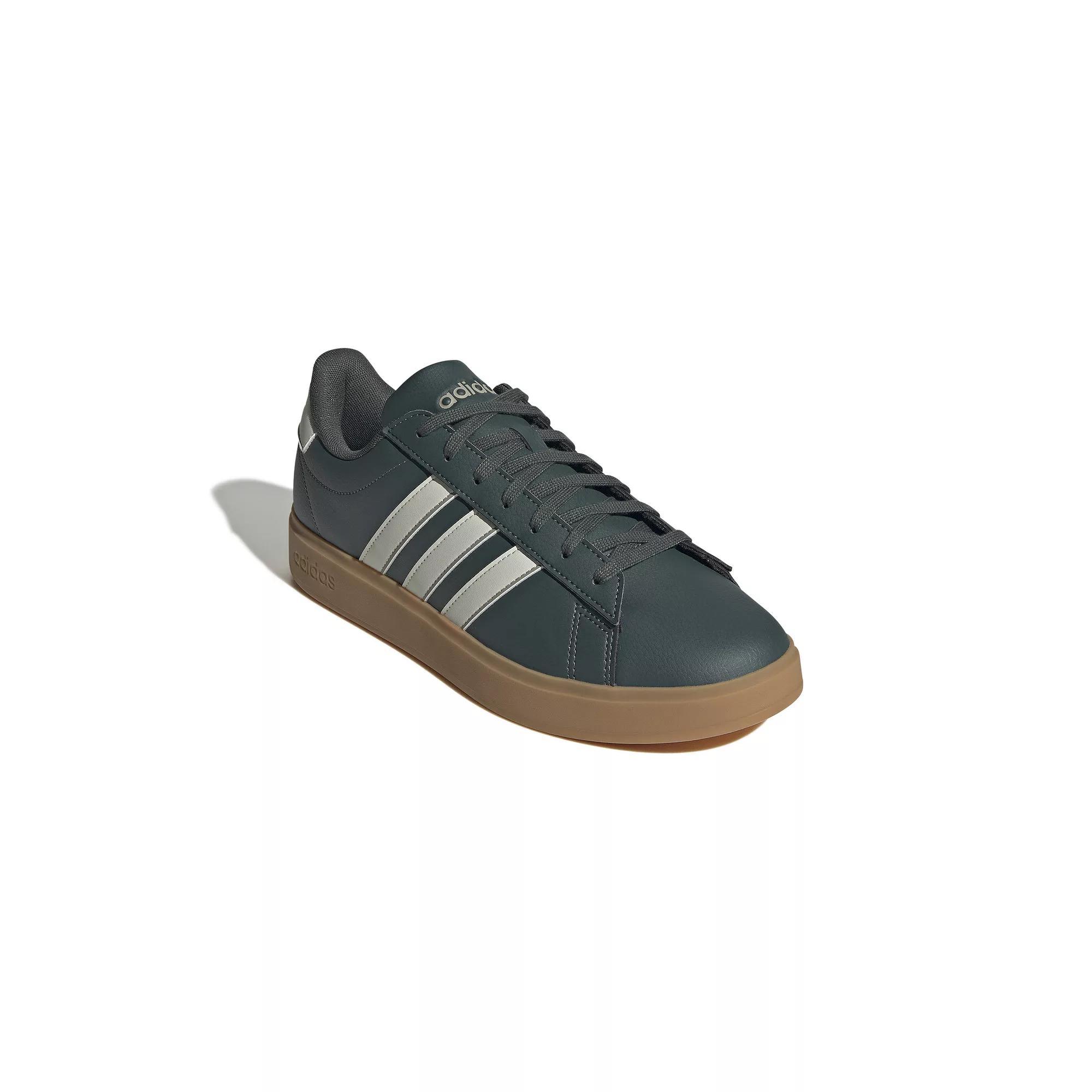 adidas Grand Court 2.0 Cloudfoam Men's Shoes, Size: 13, Legend Ivy Gray Beige Product Image