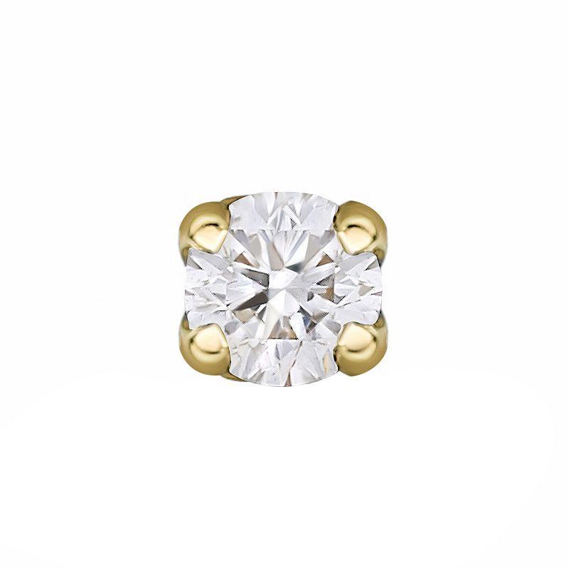 Lila Moon 14k Gold 1.3 mm Diamond Accent Nose Stud, Women's Product Image
