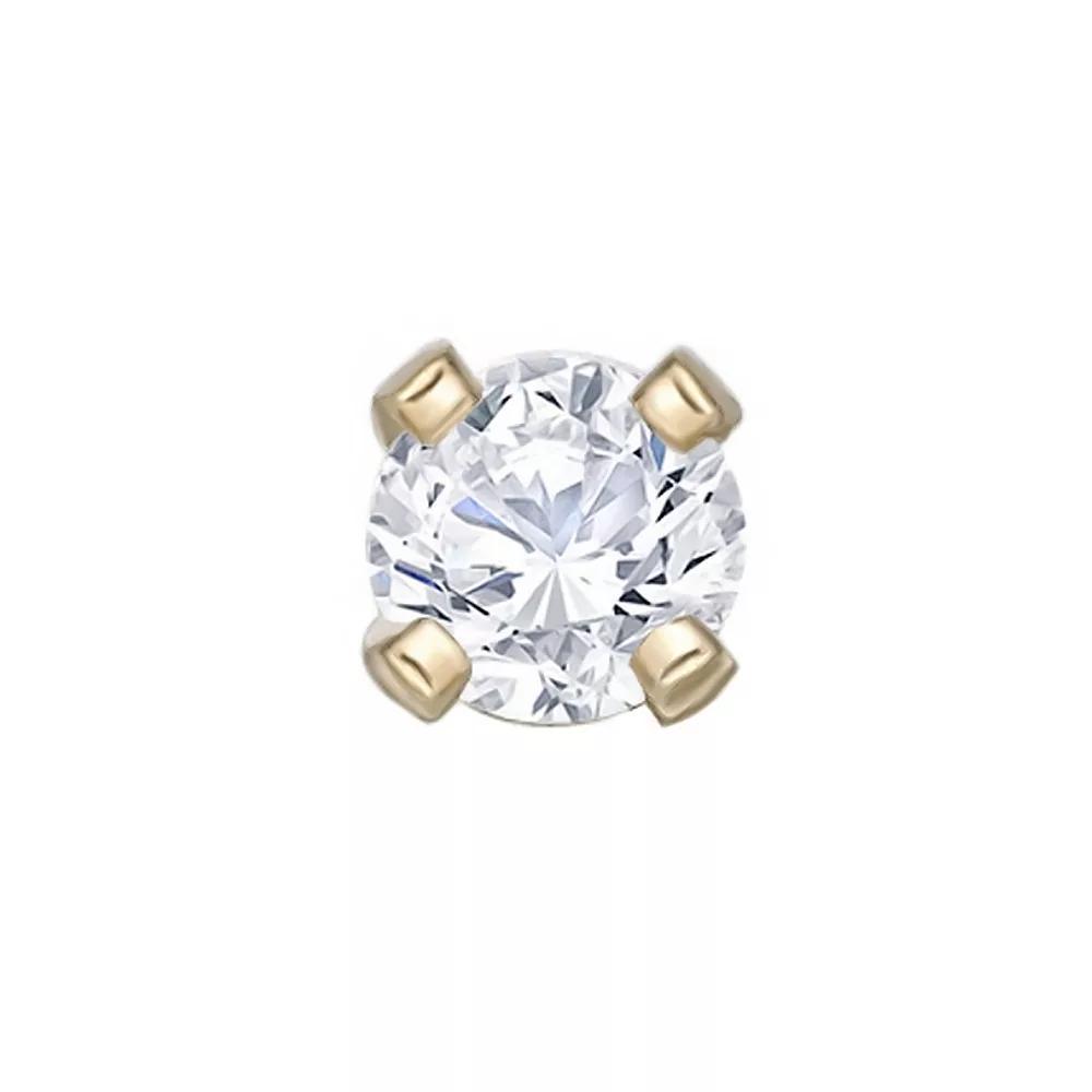 Lila Moon 14k Gold 1.7 mm Diamond Accent Stud Nose Stud, Women's, 14k Whgold Product Image