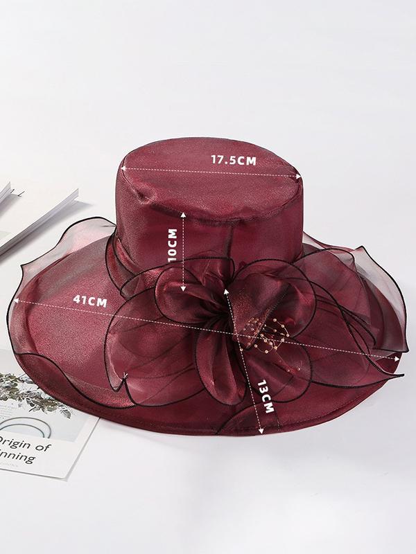 Flower Shape See-Through Split-Joint Sun Hat Product Image