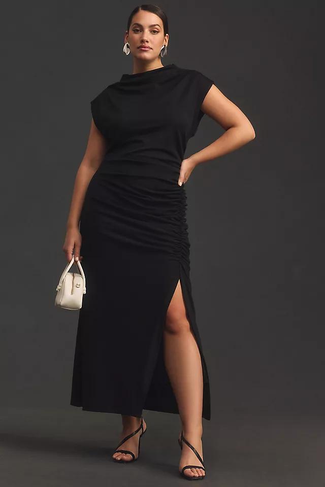 The Maya Ruched Cowl-Neck Dress Product Image