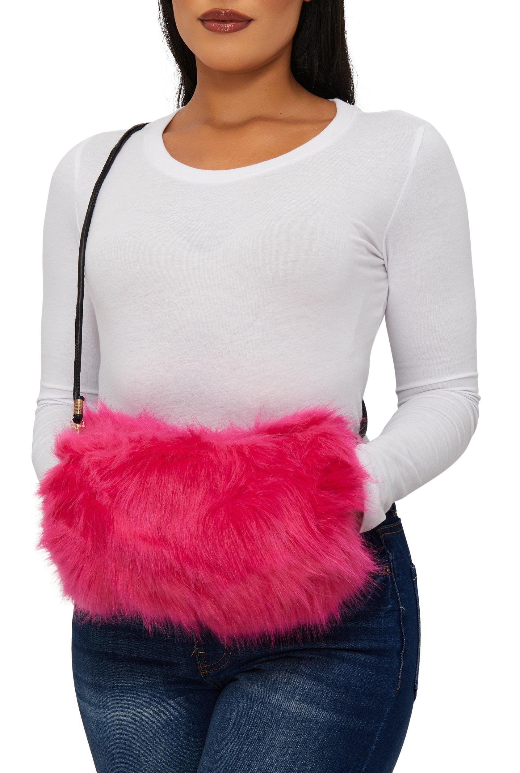 Faux Fur Muff Crossbody Bag Female Product Image