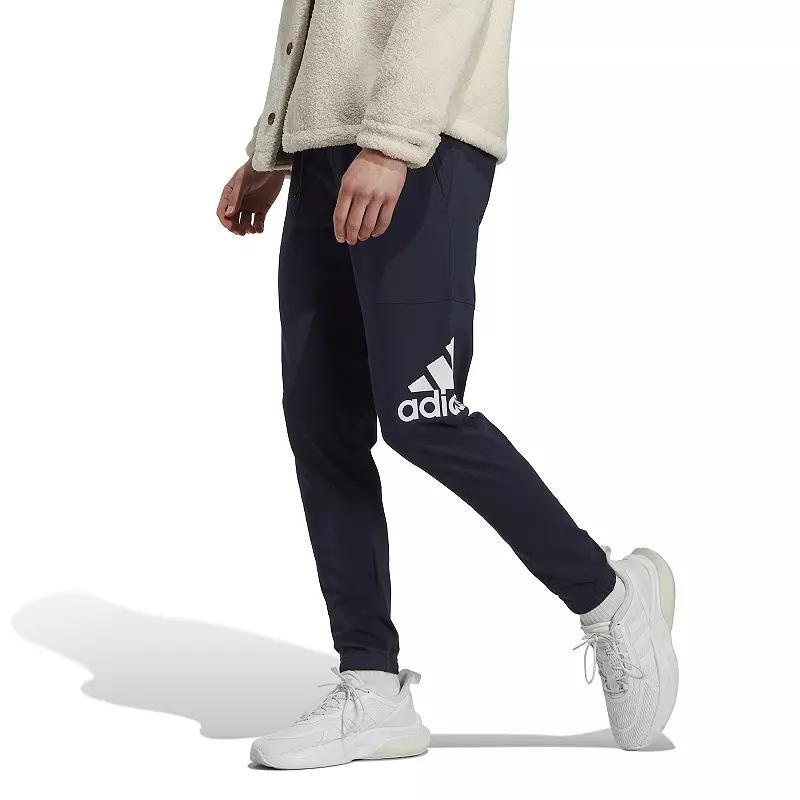 Big & Tall adidas Essentials Badge of Sport Jersey Tapered Pants, Men's, Size: 3XL Tall, Black Product Image